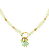 starry necklace - green and