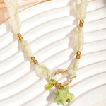 starry necklace - green and