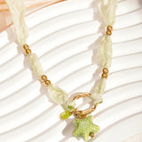 starry necklace - green and