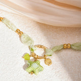 starry necklace - green and