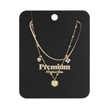 double necklace with heart charm