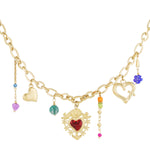 charm necklace milagros heart