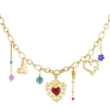 charm necklace milagros heart