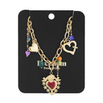 charm necklace milagros heart