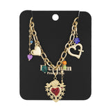 charm necklace milagros heart