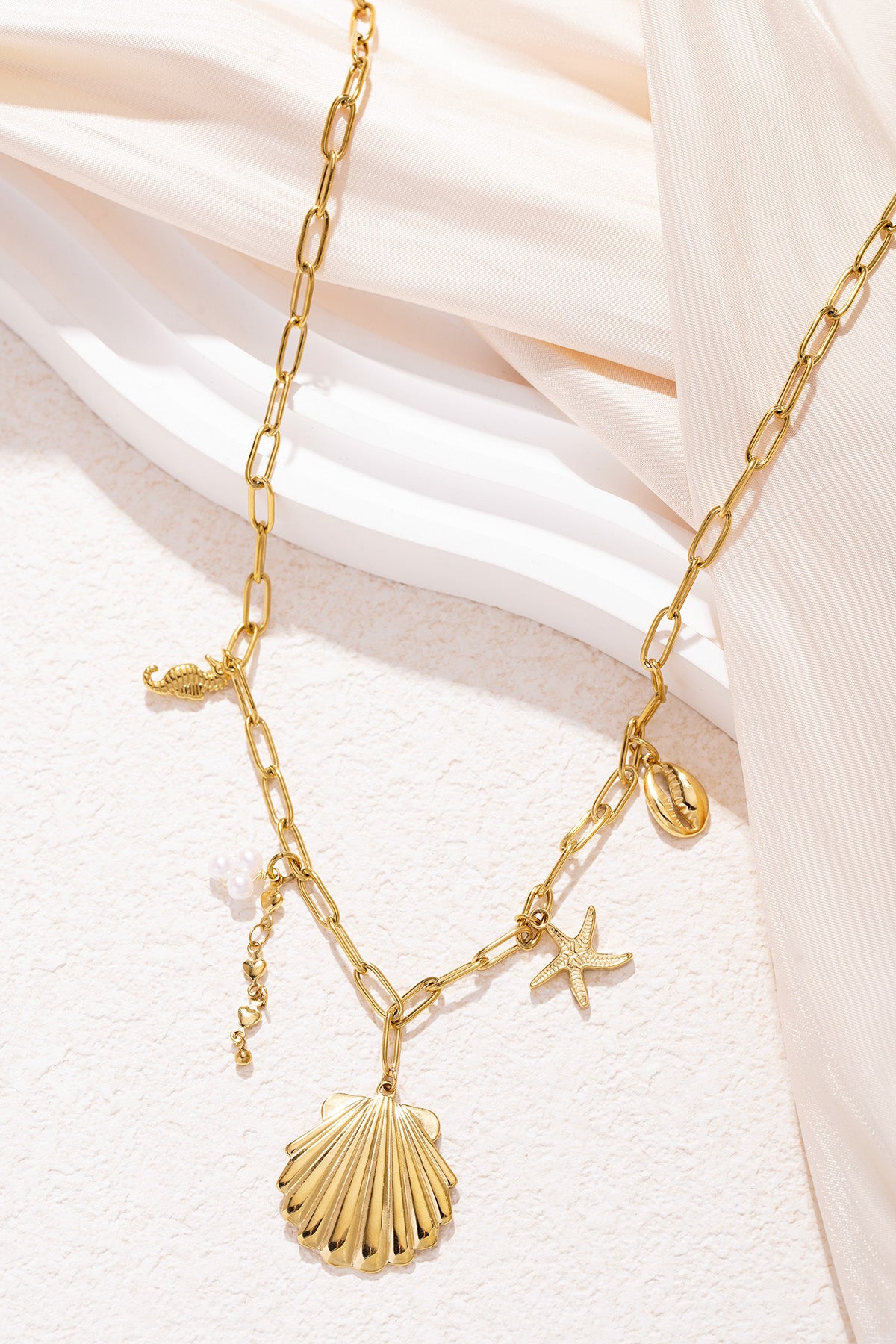 large beachy necklace