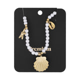 pearl necklace with sea charms