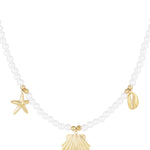 pearl necklace with sea charms