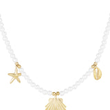 pearl necklace with sea charms