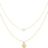 Fish and pearl Necklace