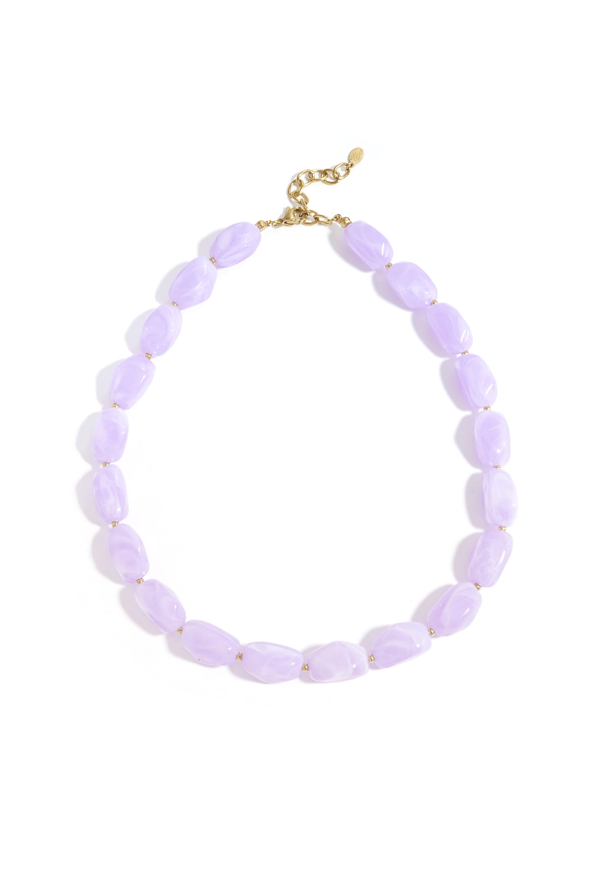 Necklace with organic beads