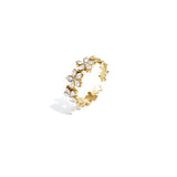 Ring with flowers and stones