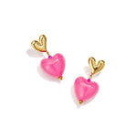 Stainless Steel Drop Earrings Heart Casual Daily Romantic Series Women's jewelry