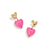 Stainless Steel Drop Earrings Heart Casual Daily Romantic Series Women's jewelry