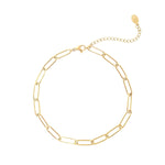 Anklet Plain Chain Silver Color Stainless Steel
