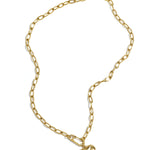 Necklace hanging heart with front closure