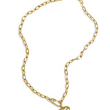 Necklace hanging heart with front closure