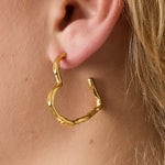 Big heart hoop earrings