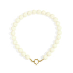 Necklace with large beads and front closure-15mm