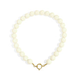 Necklace with large beads and front closure-15mm