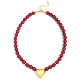 Acrylic Beaded Necklaces Heart Casual Daily Simple Series Women's jewelry