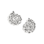 Spiral shell statement earrings