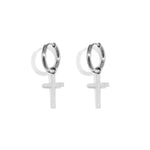 Stainless Steel Drop Earrings Cross Simple Daily Simple Series Women's jewelry