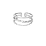 ring three layers with a row of stones