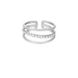 ring three layers with a row of stones