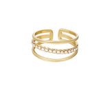 ring three layers with a row of stones