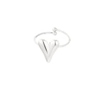 Aesthetic heart ring - Silver Color color