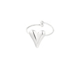 Aesthetic heart ring - Silver Color color