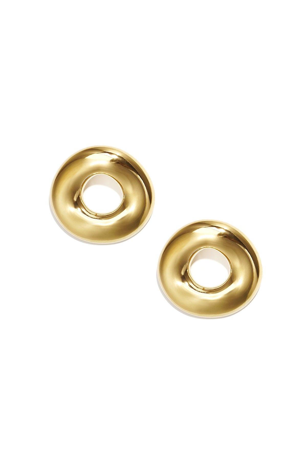 Statement earrings in a donut shape