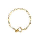Bracelet with front clasp and varying links
