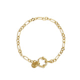 Bracelet with front clasp and varying links
