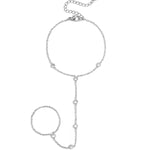 Hand chain with round stones