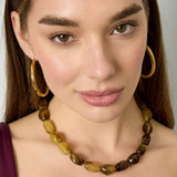 Necklace with organic beads