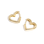 Heart-Shaped Hoop Earrings in Three Sizes