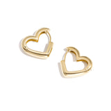 Heart-Shaped Hoop Earrings in Three Sizes