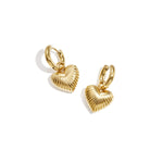 Earrings with radiant heart