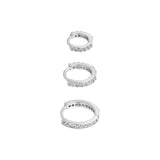 Earrings Set of Circles Copper