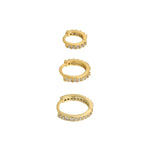 Earrings Set of Circles Copper