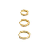 Earrings Set of Circles Copper
