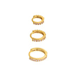 Earrings Set of Circles Copper
