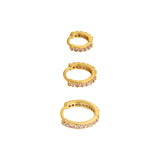 Earrings Set of Circles Copper
