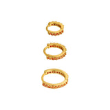 Earrings Set of Circles Copper