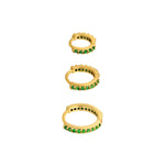 Earrings Set of Circles Copper