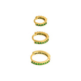 Earrings Set of Circles Copper