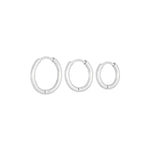 Earrings Set Little Hoops Stainless Steel