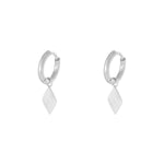 Earrings Diamond Gold Color Stainless Steel
